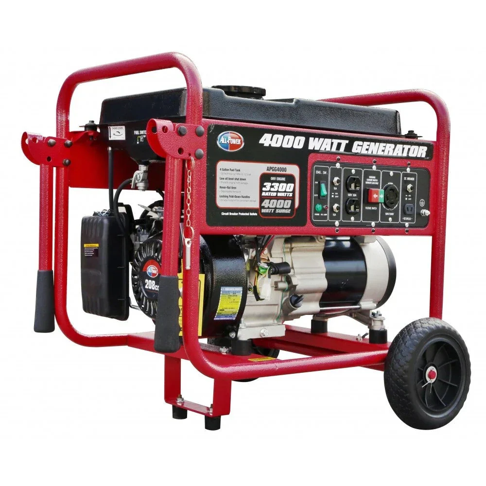 4000 Watt Generator APGG4000, 4000W Portable Generator for Home Use Power Backup, RV Standby, Hurricane Damage Restoration Power Backup, EPA Certified