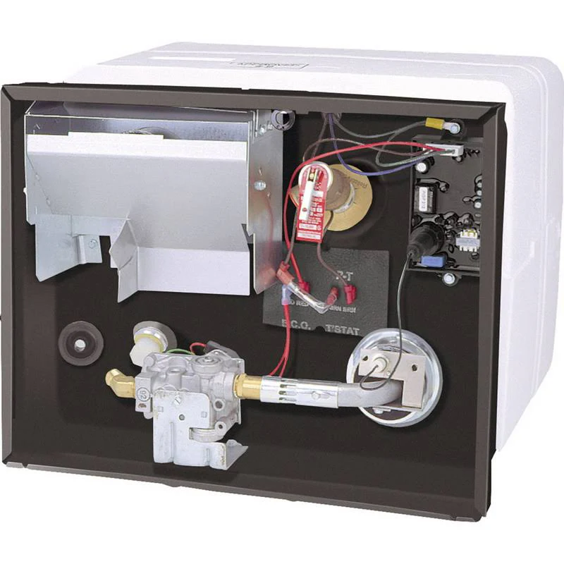 RV Water Heater G6A-8E, 6 Gallon, Gas, Polar White, Patented U-Tube Design