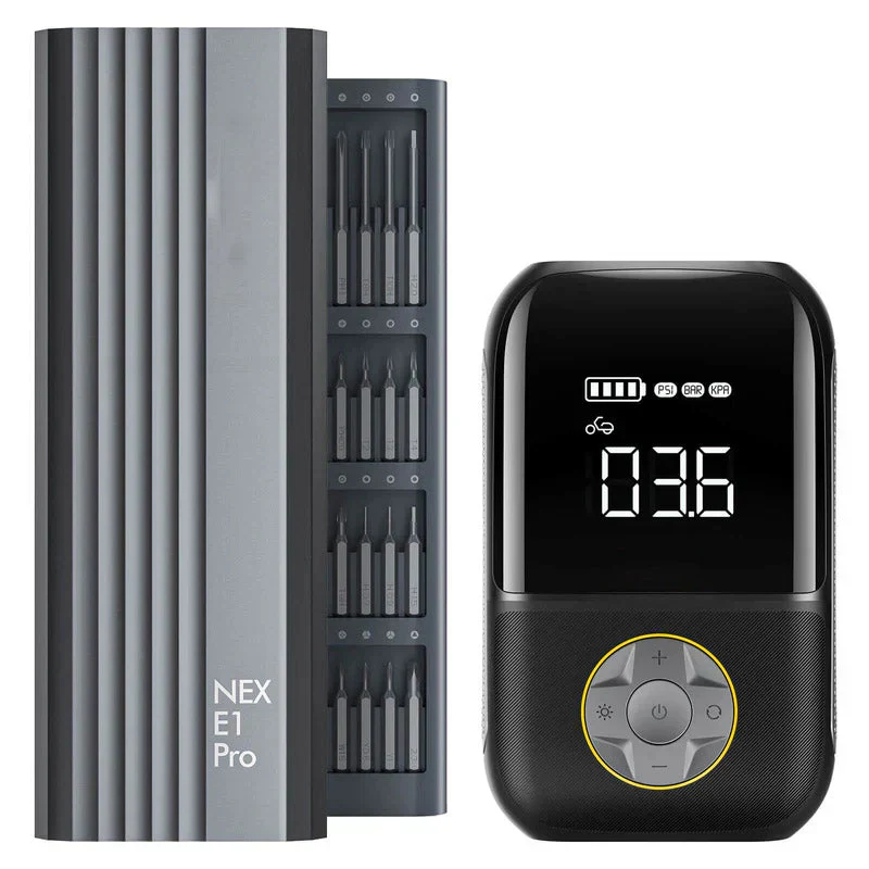 X8 Tire Inflator and E1 PRO Precision Electric Screwdriver