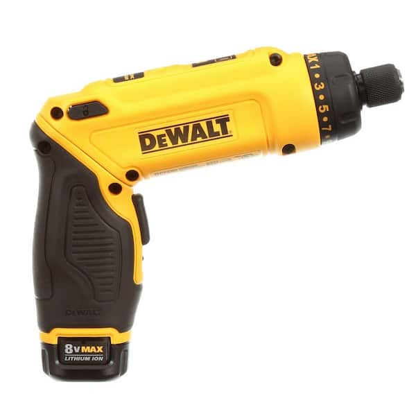 8V MAX Cordless Gyroscopic Screwdriver with Adjustable Handle, (2) 1.0Ah Batteries, Charger, and Bag